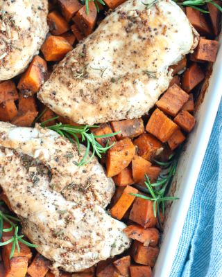 Balsamic Baked Chicken and Sweet Potato