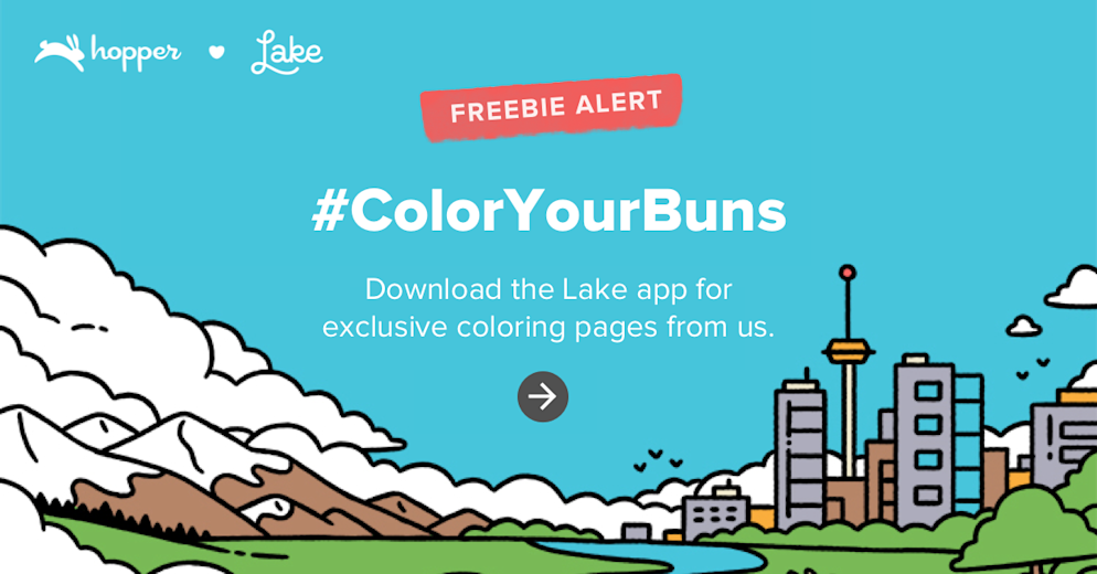 Hopper teams up with Lake offer Hopper illustrations in their app Hopper