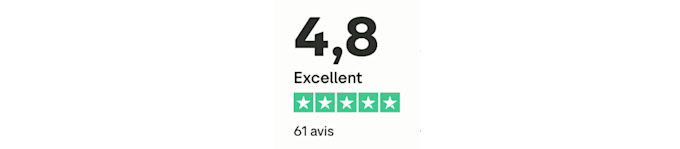 4,8/5 sur Trustpilot pour Maieuticapp, 61 avis.