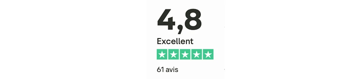 4,8/5 sur Trustpilot pour Maieuticapp, 61 avis.