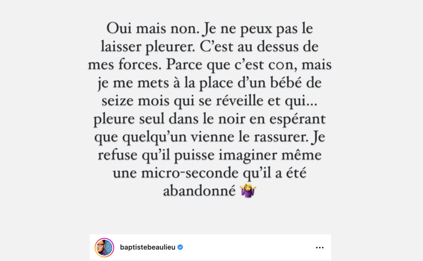 Baptiste Baulieu sur Instagram