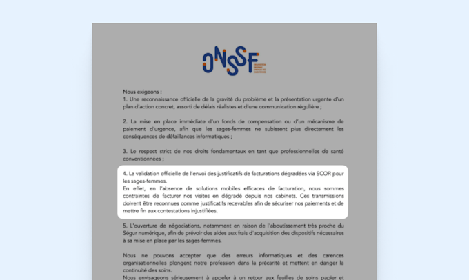 Capture message ONSSF