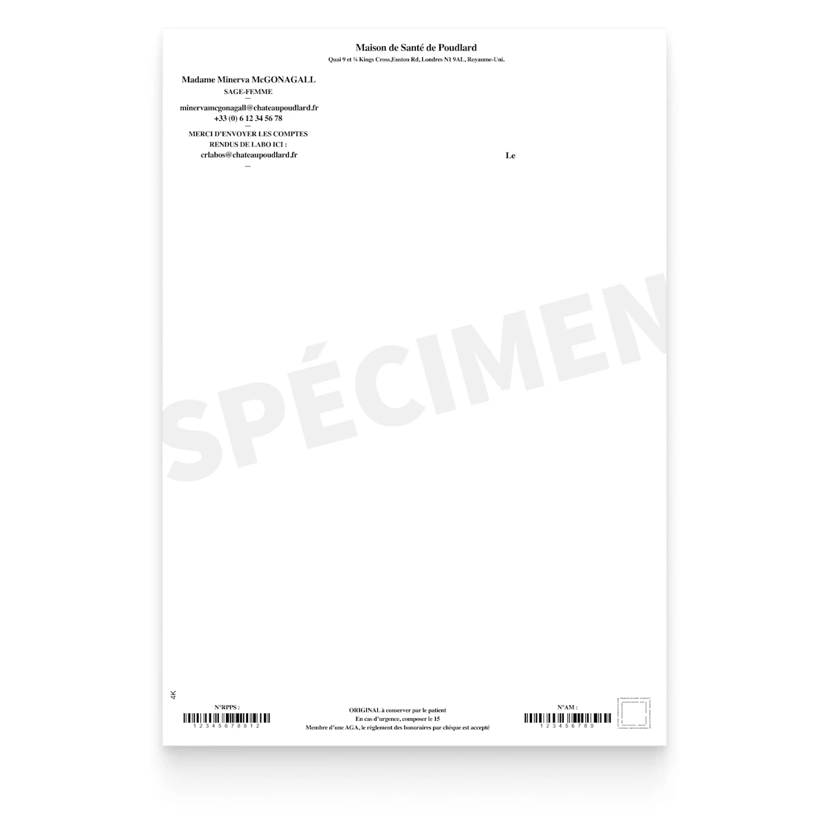 Ordonnance sécurisée