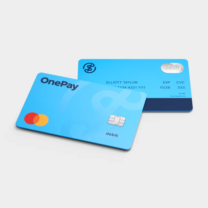 Debit card section.