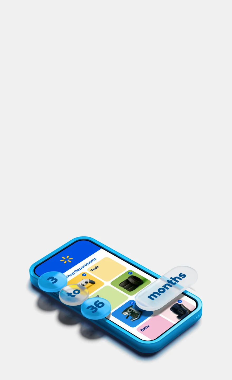 Phone with walmart page on the screen