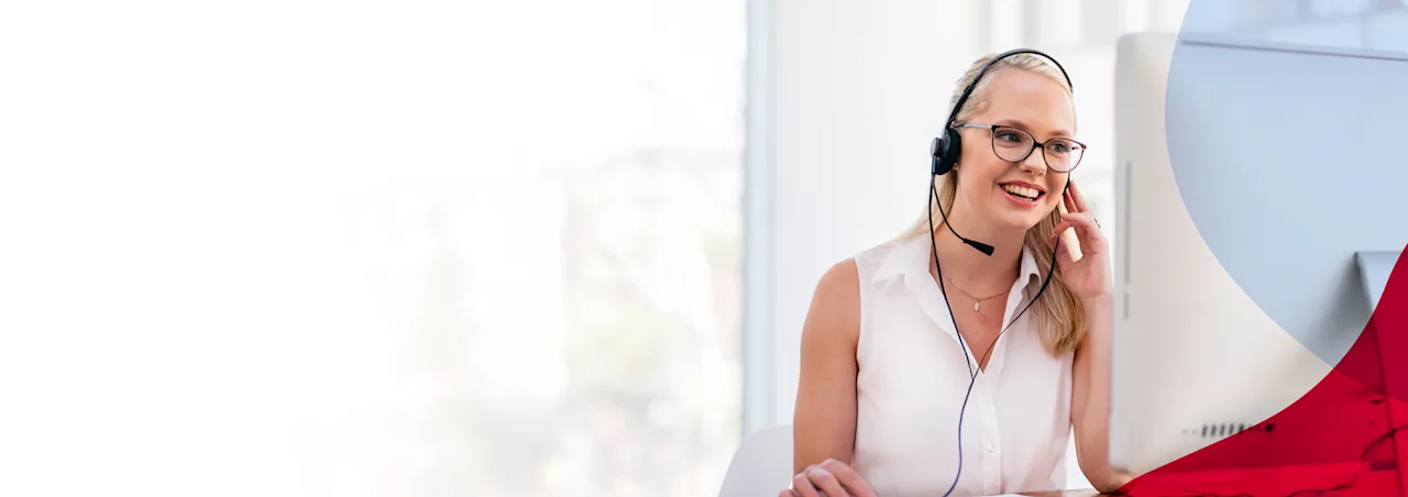 banner-female-headset-computer-3-d