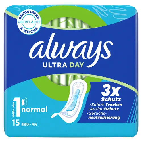 Always Ultra Tag Binden Normal (Größe 1) ohne Flügel