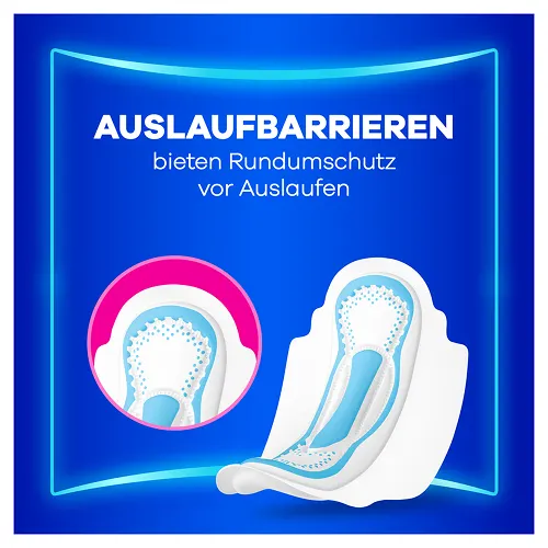 Always Maxi Long mit Auslaufbarrieren bieten Rundumschutz vor Auslaufen.