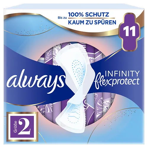 Always Damenbinden Flex Protection Tag Mässige Periode 11 Stück