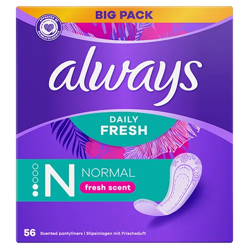Always Slipeinlage Daily Fresh Normal mit Frischeduft  56ct