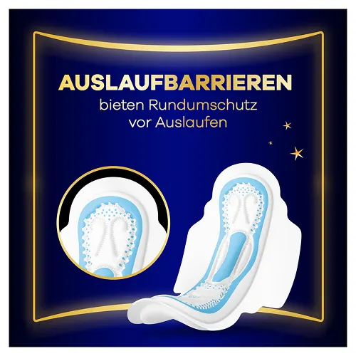 Always Maxi Secure Night hat Auslaufbarrieren die einen Rundumschutz vor Auslaufen bieten