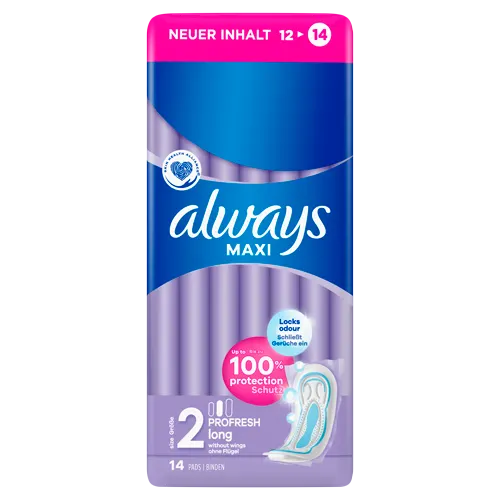 Always Maxi Lang (Größe 2) Damenbinden Mit Flügeln