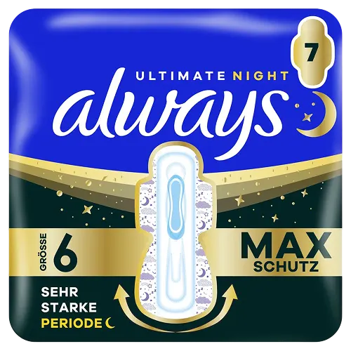 Always Damenbinden Ultra Nacht Sehr Starke Periode 7 Stück