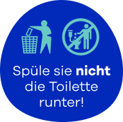 Spülen Sie die Damenbinde nicht die Toilette runter