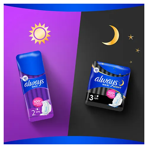 Always Maxi Lang (Größe 2) Damenbinden Mit Flügeln