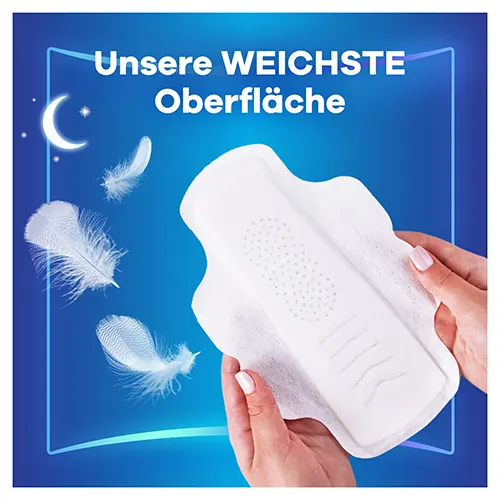 Always Infinity FlexProtect Night Damenbinde mit der weichen Oberfläche für einen besonders hohen Tragekomfort