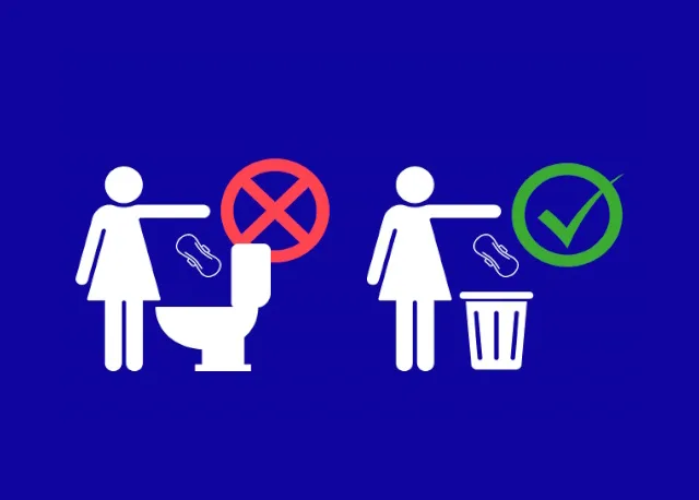 Wie entsorge ich benutzte Periodenprodukte?