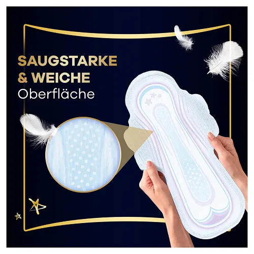 Hände, die eine Binde mit einer Lupe halten, um die sanft anfühlende Oberfläche zu zeigen.