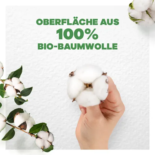OBERFLÄCHE AUS 100% BIO-BAUMWOLLE
