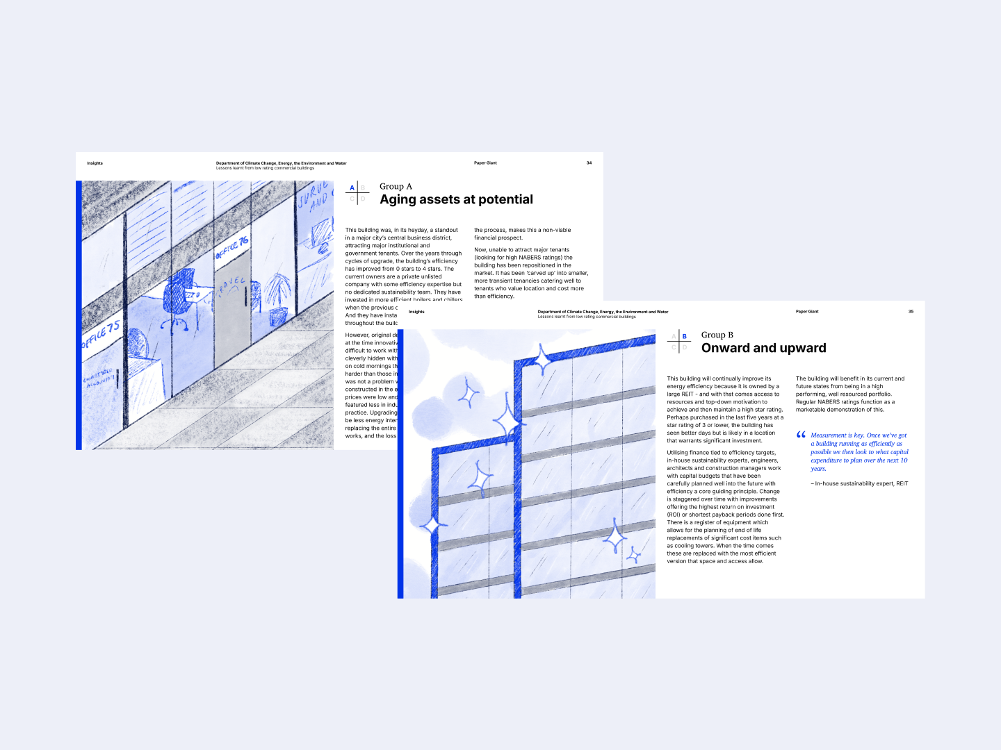 Two screenshots from our report detailing key findings