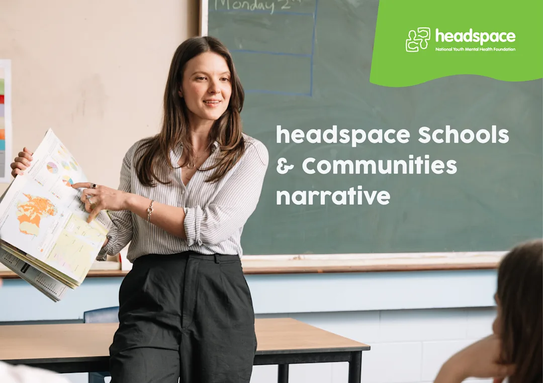 Cover of the headspace Schools & Communities strategic narrative document