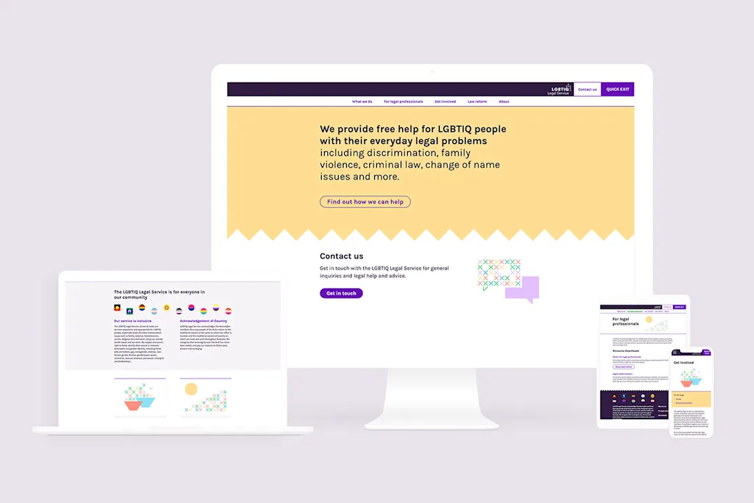 An image of the website, mocked up across different devices. The image shows how the website looks on a laptop, large computer screen, tablet and mobile device. 
