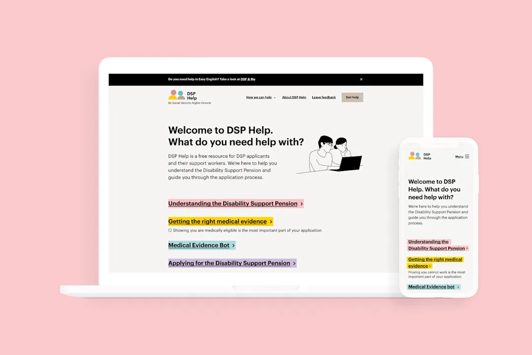 The redesigned DSP Help homepage