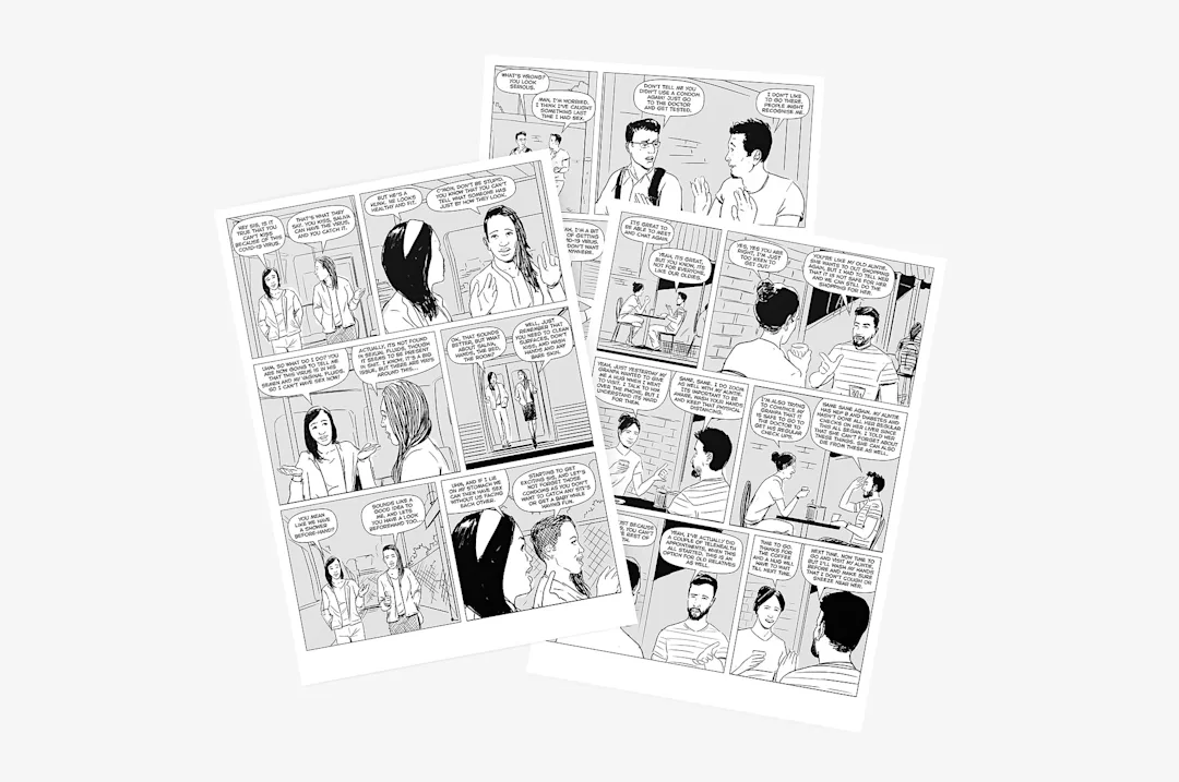 A collection of rough sketches and early mockups of the CEH comics