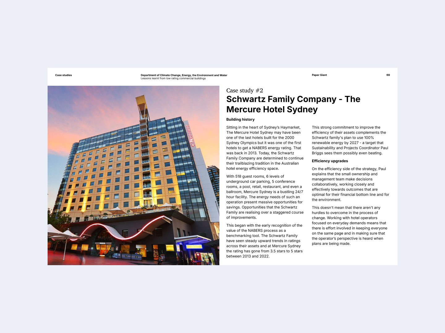 A case study for The Mercure Hotel Sydney