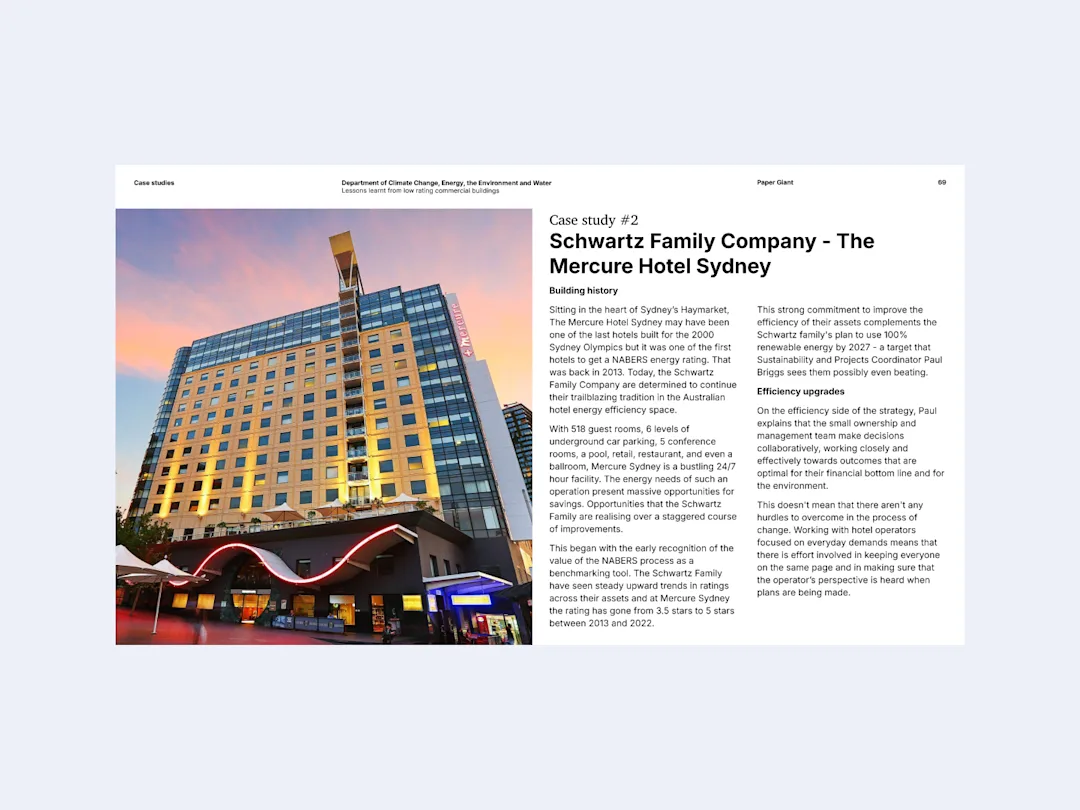 A case study for The Mercure Hotel Sydney