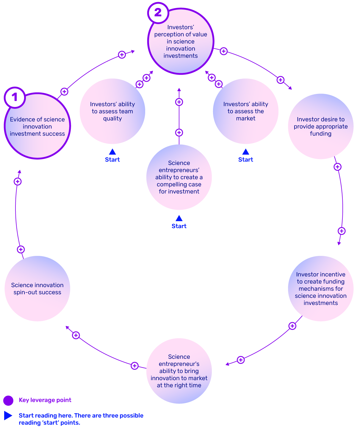 A systems map developed as part of the project that highlighted key intervention points where Menzies could make the most impact.