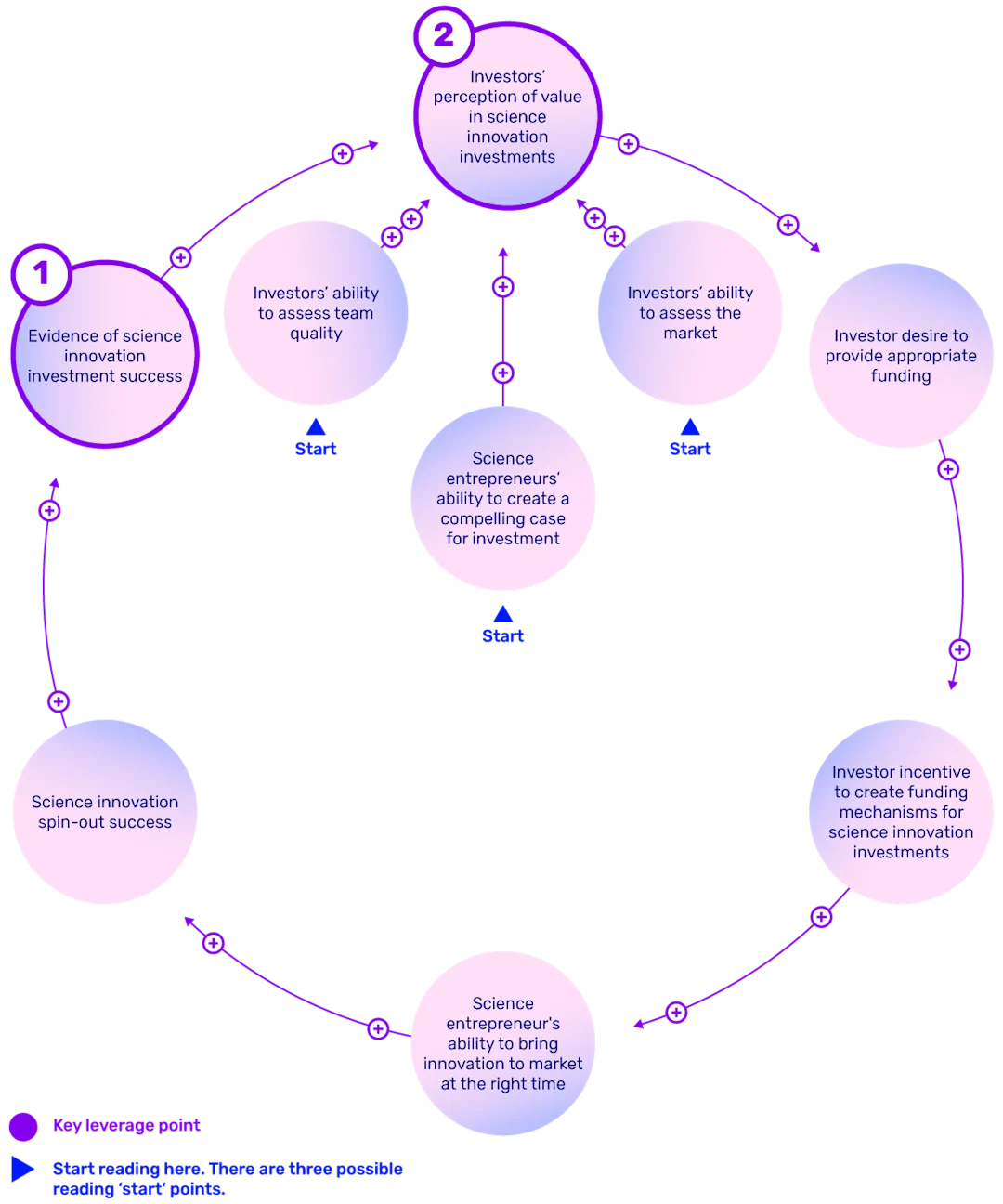 A systems map developed as part of the project that highlighted key intervention points where Menzies could make the most impact.