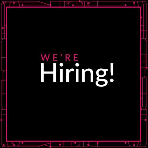 FTL hiring microchip pink on black minimal web