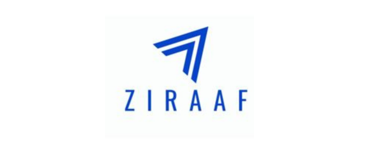 Ziraaf logo displayed on a white background. logo