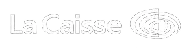 La Caisse logo with stylized circular design to the right of the text.