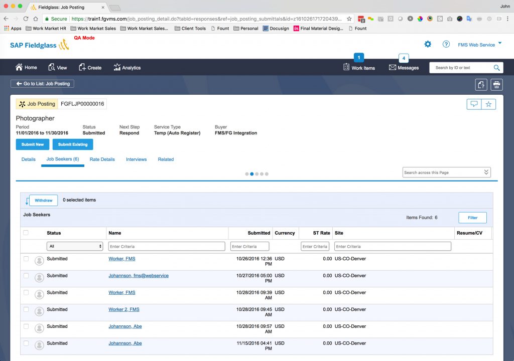 sap fieldglass timesheet login page