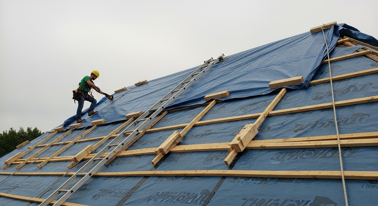 how to tarp a roof​ near you