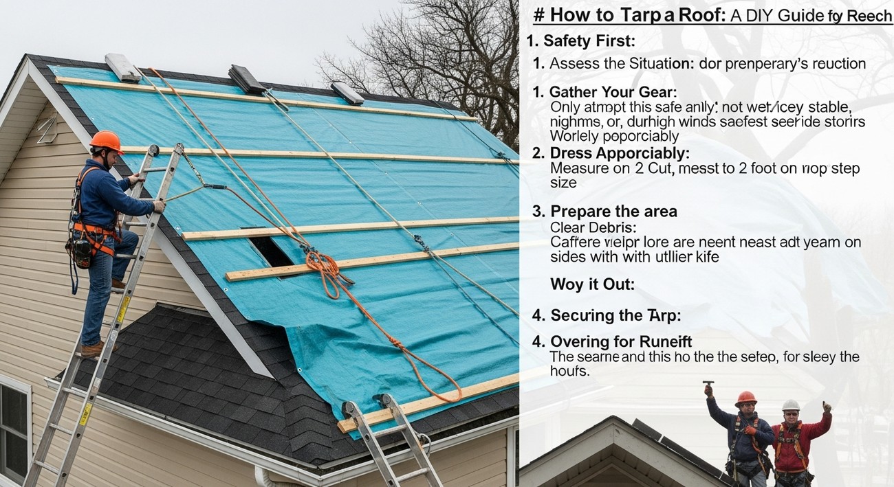 how to tarp a roof​ photo