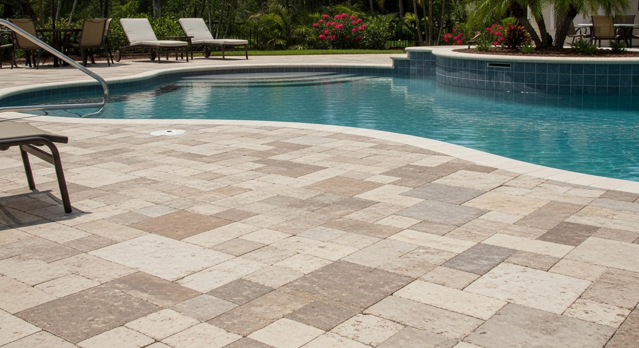 pool deck pavers​ photo