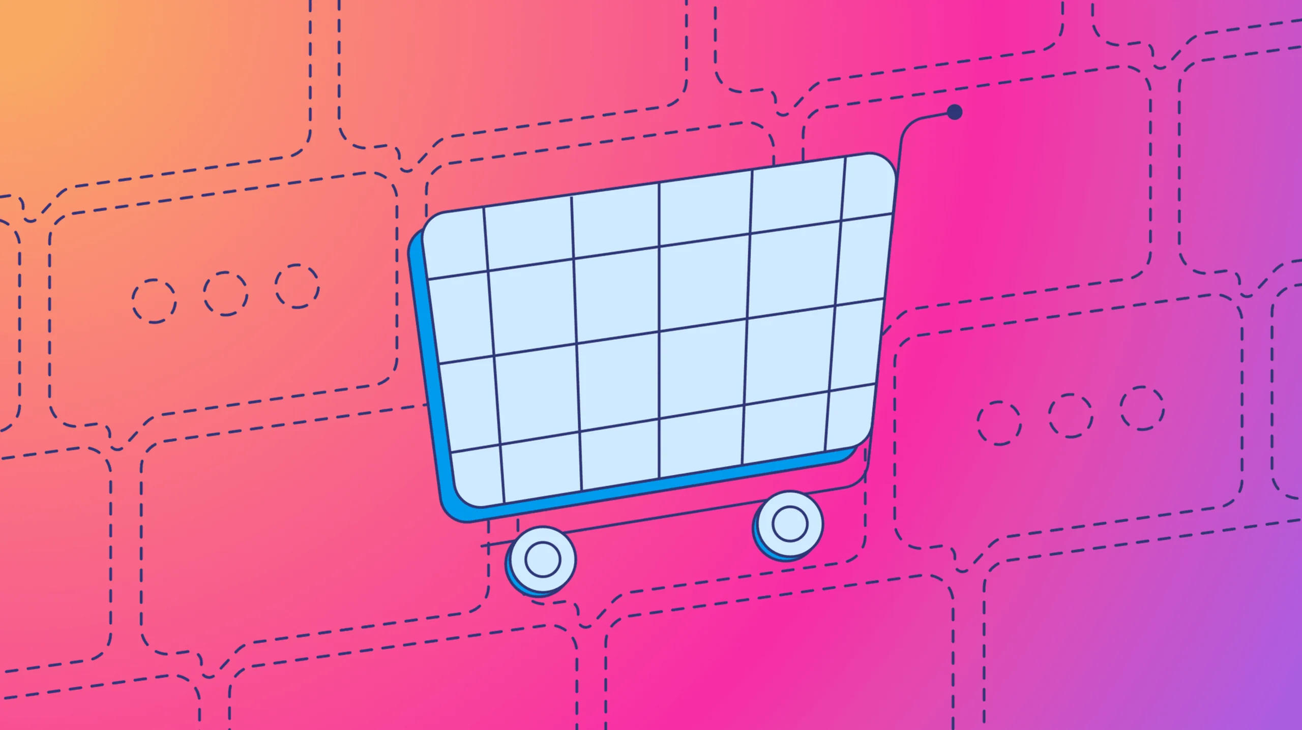 Abandoned carts - shopping trolley graphic