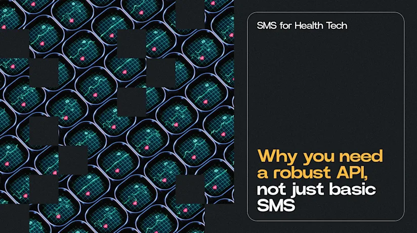 SMS API for Health Tech hero image