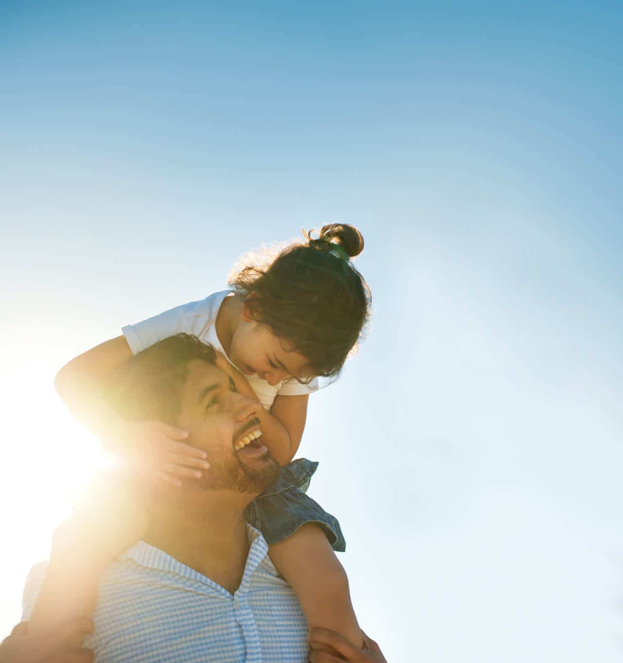 Child and Dad Stock