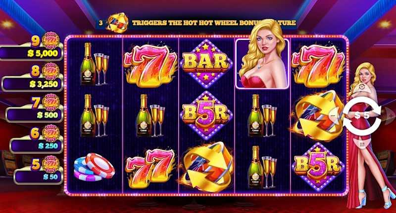 Screenshot of the Hot Hot 777 slot during play