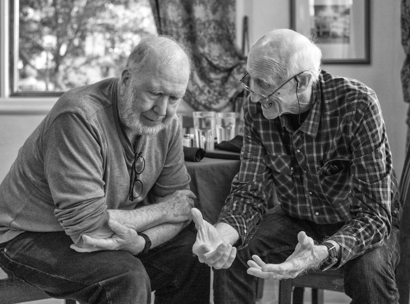 A photo of Kevin Kelly and Stewart Brand.