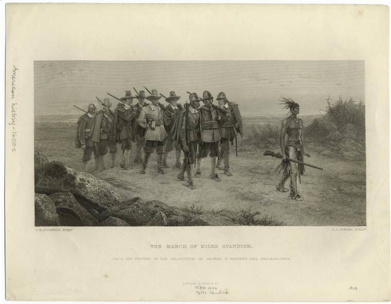 The march of Miles Standish. Source: New York Public Library collection.