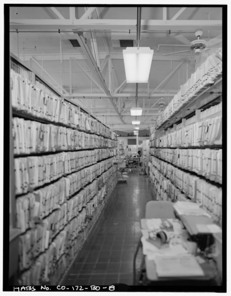 Medical records stored in physical archives.
