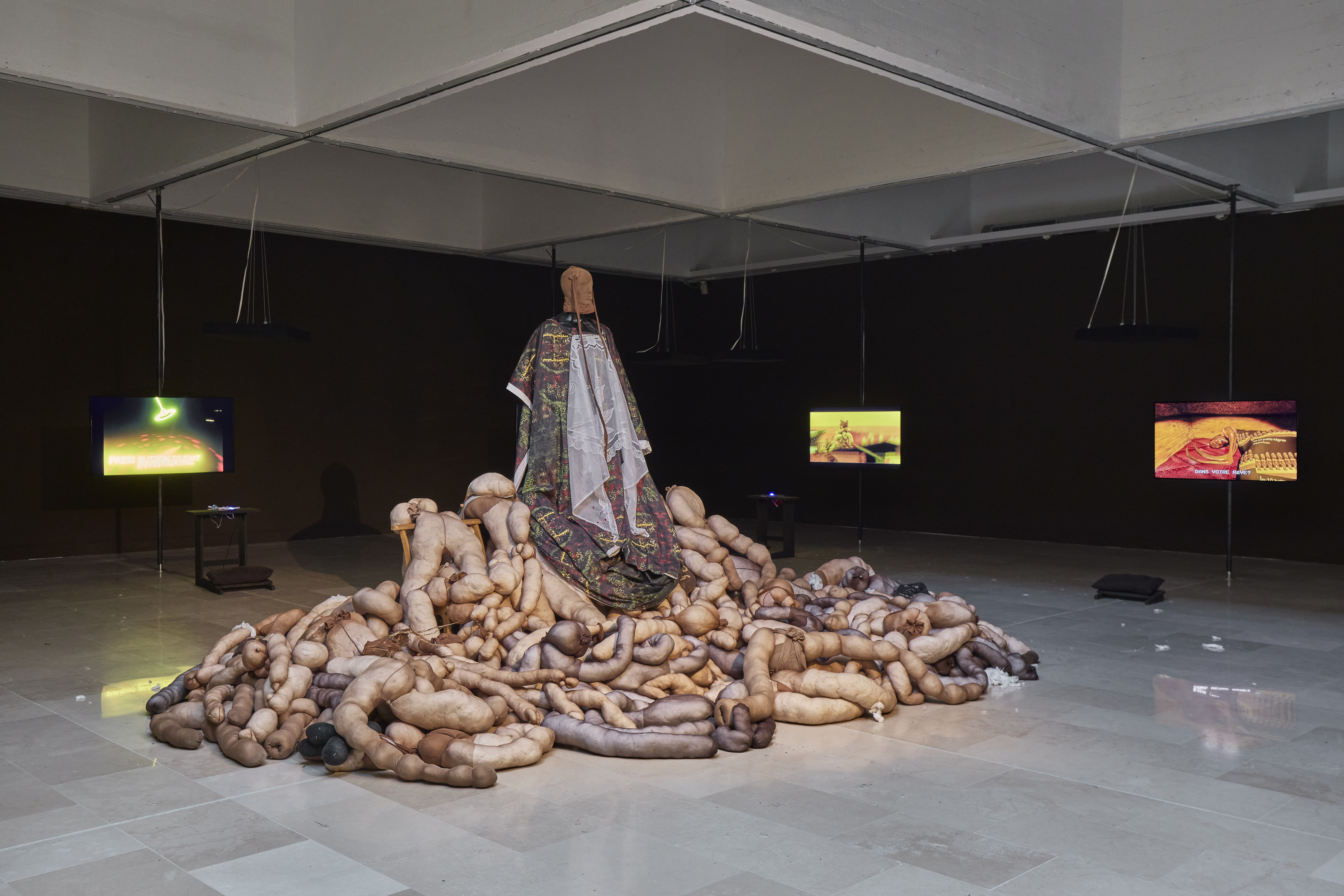 Before There Were None, 2022, five games and five films. Installation view. Photo: JC Lett.