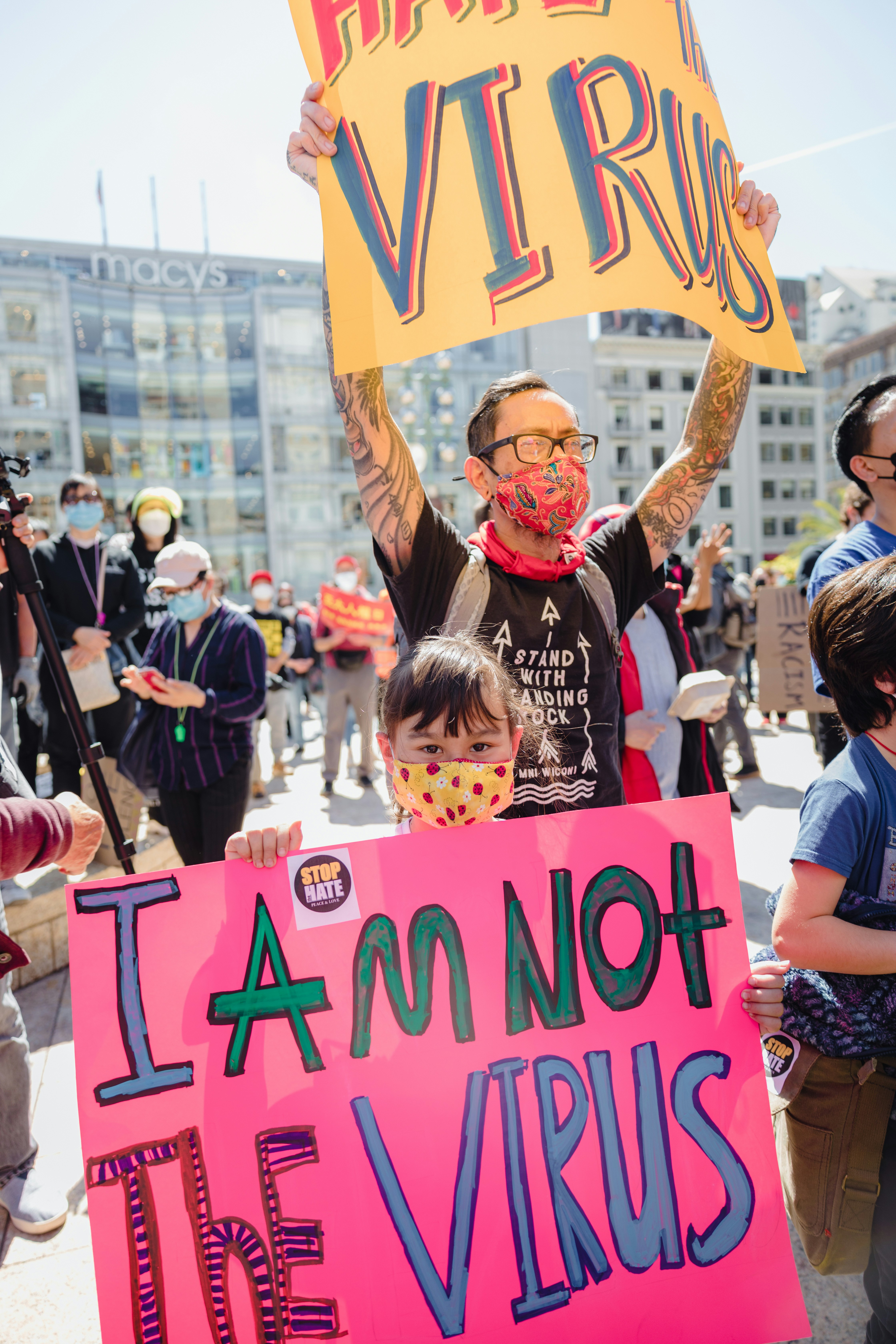 Protestors in San Francisco respond to rise in racially motivated attacks in the wake of COVID-19. Photo: Jason Leung