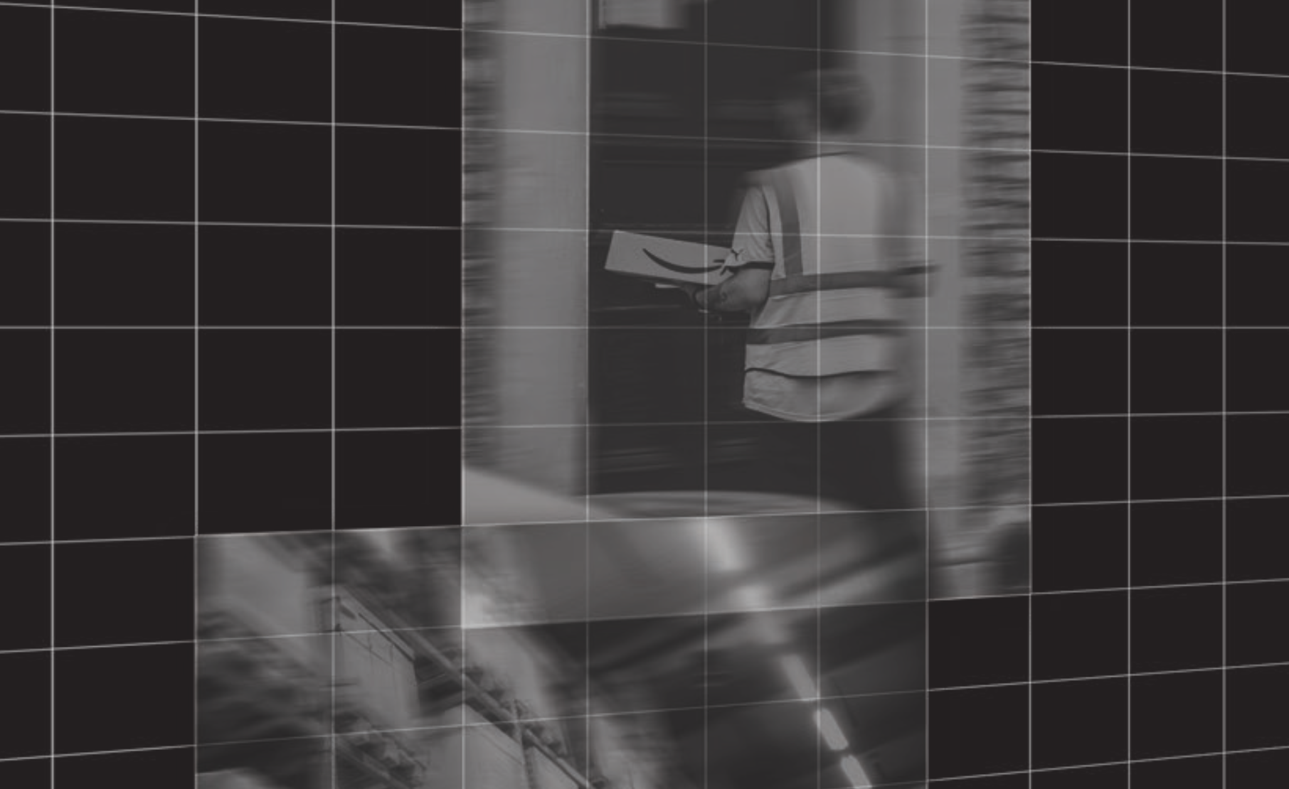 A person delivering an Amazon box