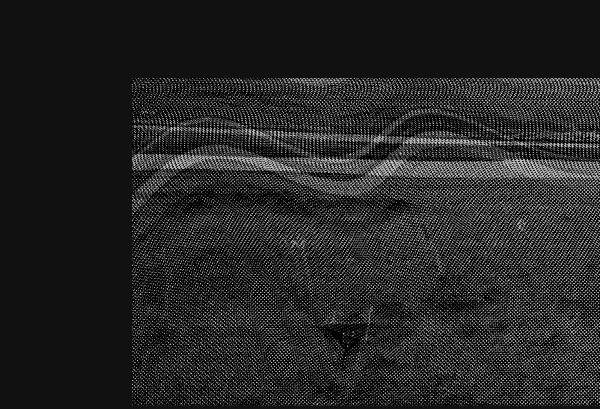 aliased image of oscillating lines